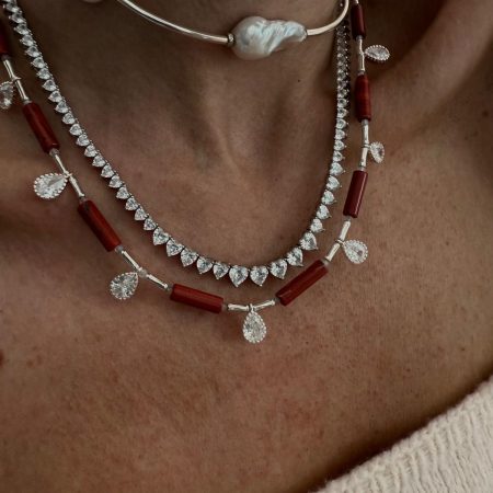 שרשרת ג'ספר טיפות טניס