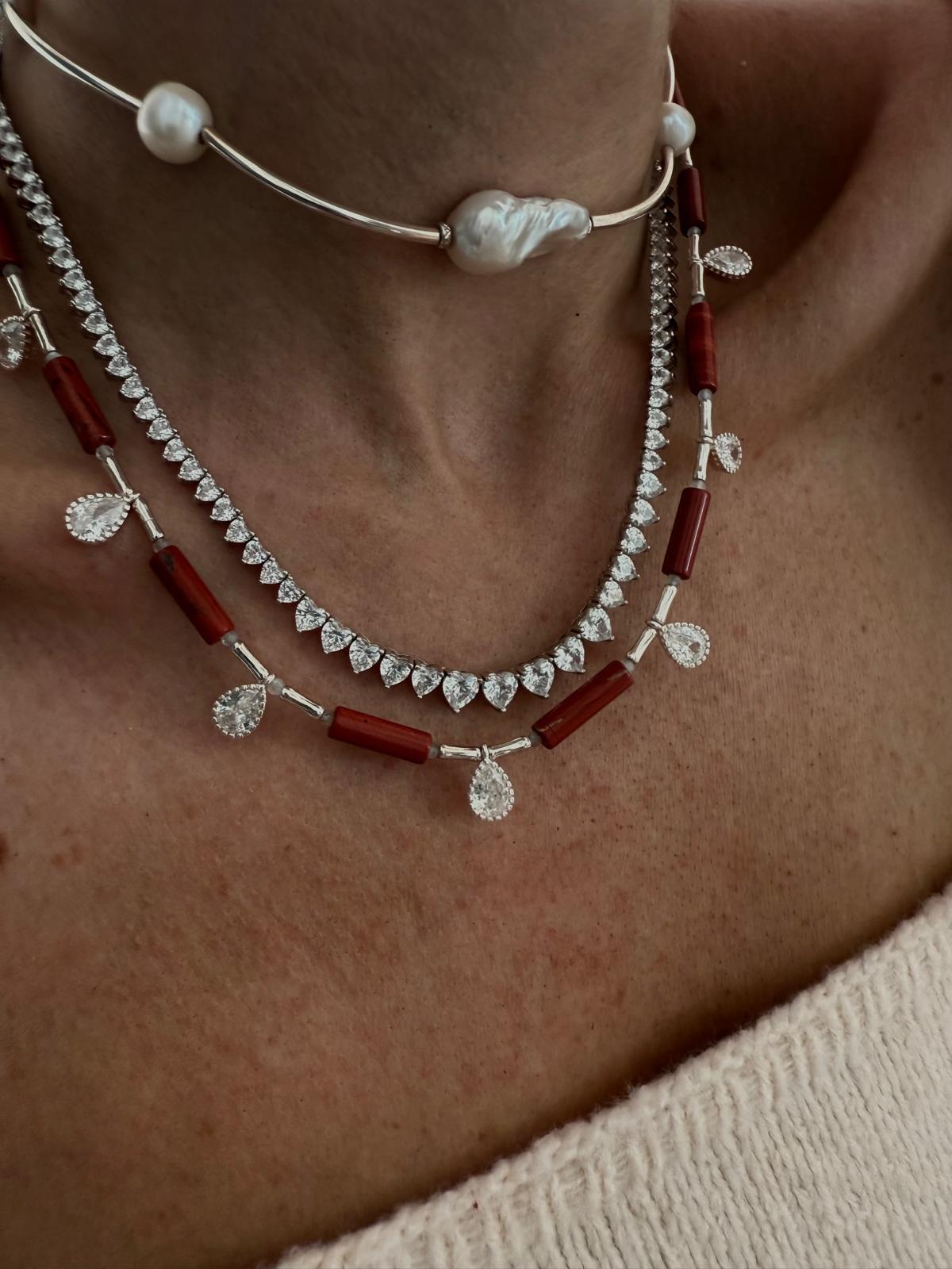 שרשרת ג'ספר טיפות טניס