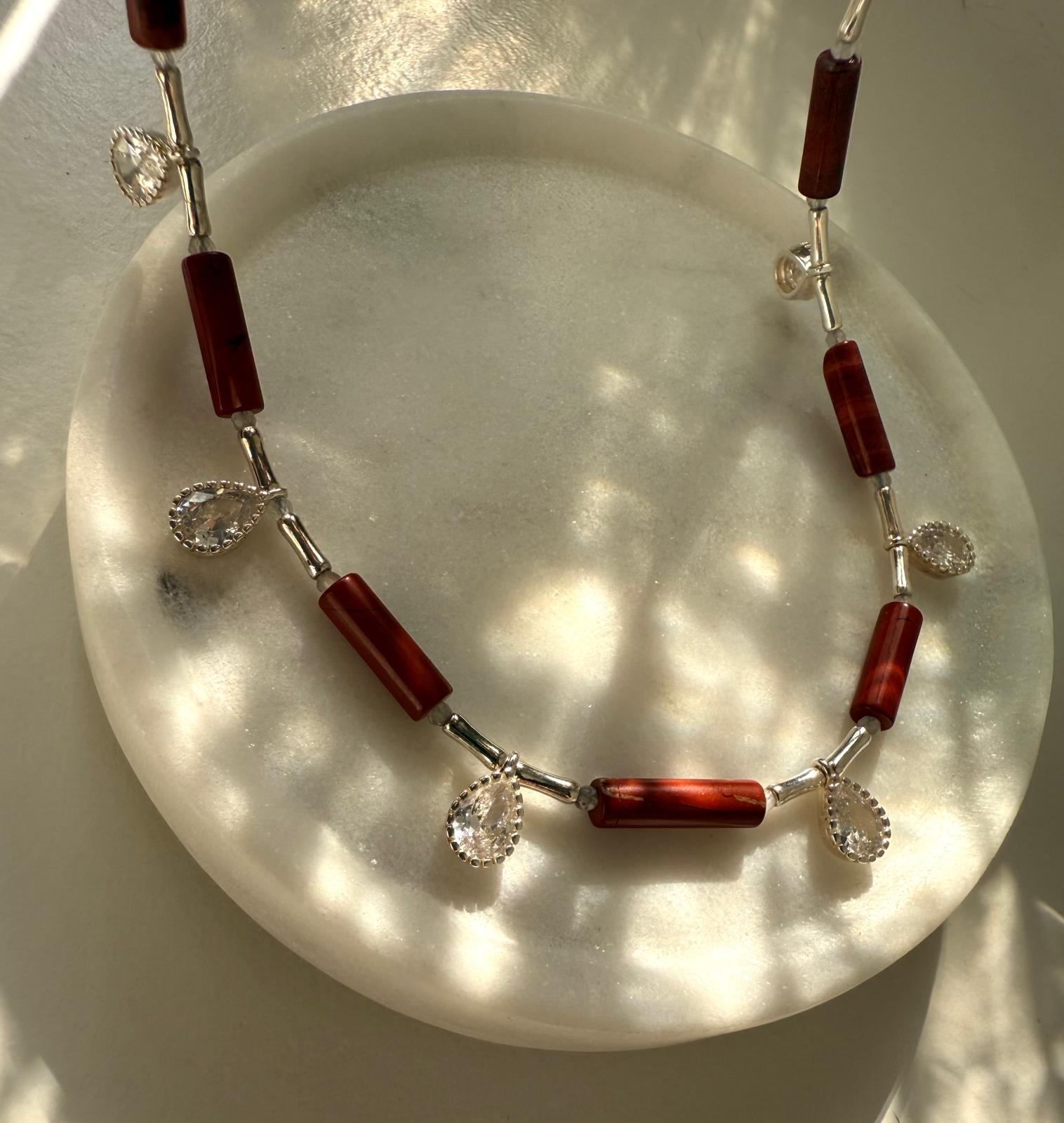 שרשרת ג'ספר טיפות טניס – תמונה 2