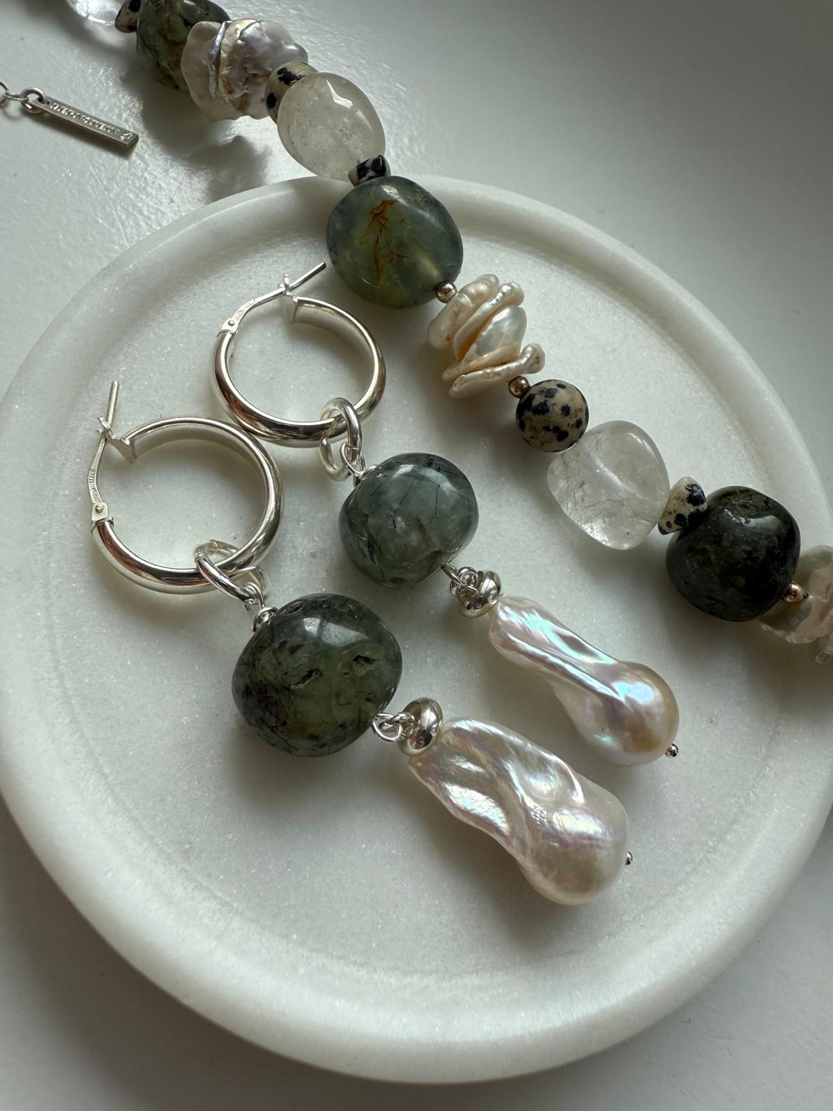 עגילי אבן הפריהנייט – תמונה 3