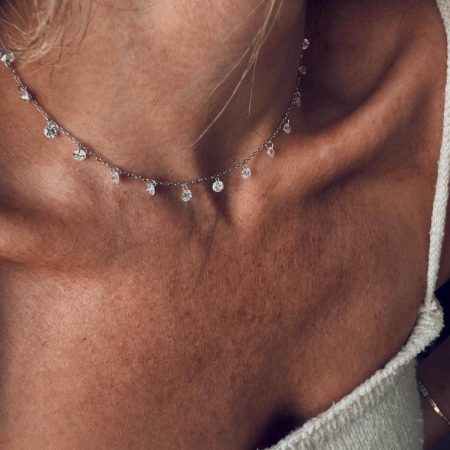 שרשרת טיפות זרקוני קריסטל